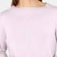 Blusa feminina Karen Scott com estampa canelada, manga comprida, gola redonda, rosa, tamanho pequeno médio