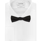 Calvin Klein X Masculino Extra-Slim Fit Formal Branco Punho Francês Camisa Social Smoking e Conjunto de Gravata Borboleta Lisa Pré-Amarrada Tamanho Branco 17X34-35