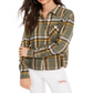 Camisa xadrez de flanela Ultra Flirt Junior, verde, tamanho médio