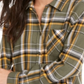 Camisa xadrez de flanela Ultra Flirt Junior, verde, tamanho médio