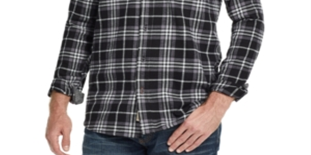 Camisa social masculina xadrez com gola resistente às intempéries, preta, tamanho XXX-G