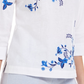 Blusa feminina bordada com mangas divididas Charter Club, azul, tamanho pequeno