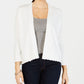Cardigan feminino Charter Club com manga 3/4 aberta, tamanho pequeno, tamanho extragrande, branco