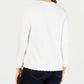 Cardigan feminino Charter Club com manga 3/4 aberta, tamanho pequeno, tamanho extragrande, branco