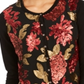 Cardigan feminino bordado com lantejoulas Charter Club, preto, multifloral, tamanho pequeno P