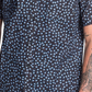 Camisa masculina Quiksilver com estampa floral e botões, preta, tamanho médio