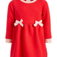 Vestido acolchoado para bebê menina First Impressions, vermelho, tamanho 24 meses