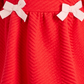 Vestido acolchoado para bebê menina First Impressions, vermelho, tamanho 24 meses