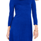 Vestido suéter feminino Nine West com gola alta, azul, tamanho grande