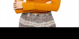 Blusa feminina com nervuras e renda Bit of Lace da Free People, marrom, tamanho médio