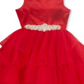 Vestido de festa para meninas grandes, edições raras, em camadas, vermelho, tamanho 10