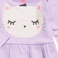 Camiseta infantil First Impressions para bebês meninas, algodão Caticorn, bainha peplum, roxa, tamanho 18