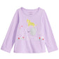 Camiseta infantil manga longa elefante First Impressions para meninas, roxa, tamanho 3-6 meses