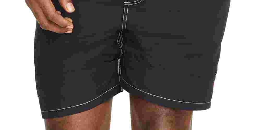 Calção de banho masculino Ralph Lauren com cordão, preto, tamanho XXXX-G