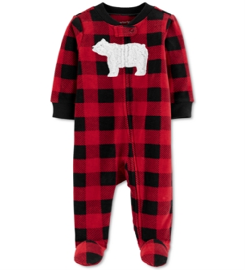 Carter's Boy's Footies Dinossauro Infantil Vermelho Tamanho 9 M