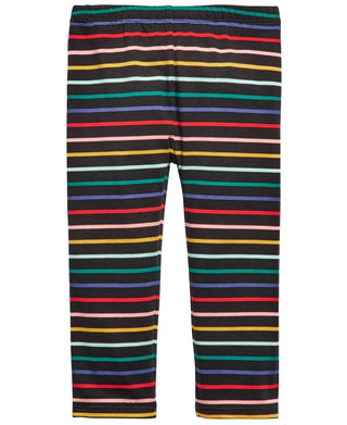 Leggings listradas para bebês meninas First Impressions, pretas, tamanho 18