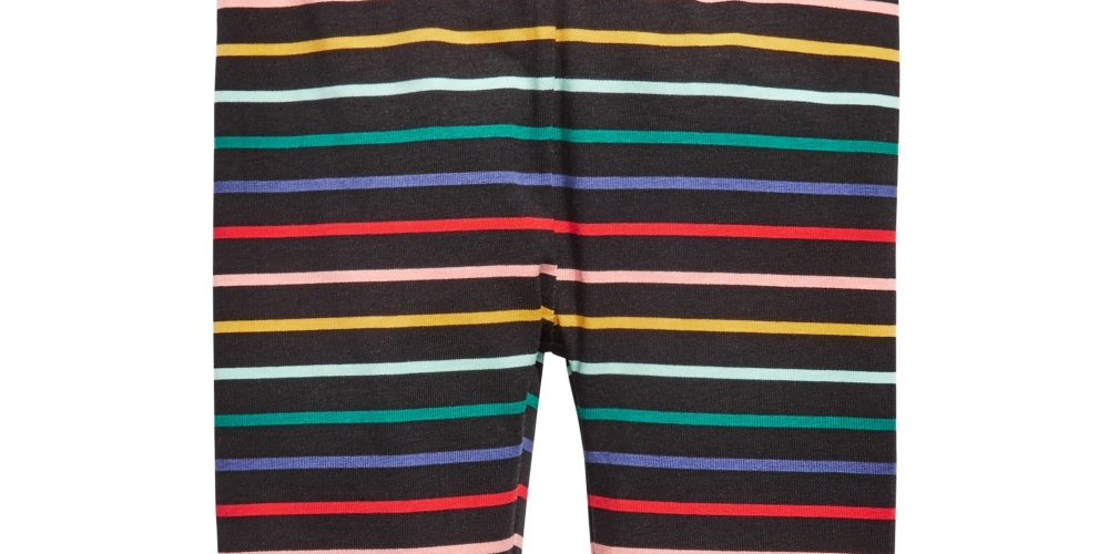 Leggings listradas para bebês meninas First Impressions, pretas, tamanho 18