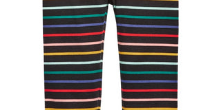 Leggings listradas para bebês meninas First Impressions, pretas, tamanho 18