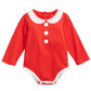 Body infantil First Impressions para meninas, modelo Sra. Claus, tamanho vermelho, recém-nascido