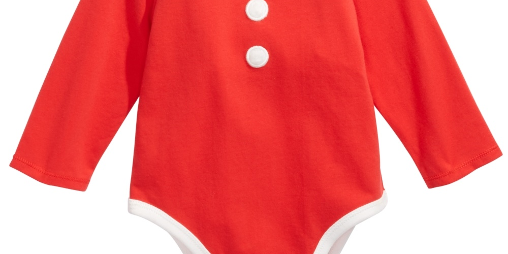 Body infantil First Impressions para meninas, Sra. Claus, vermelho, tamanho 6-9