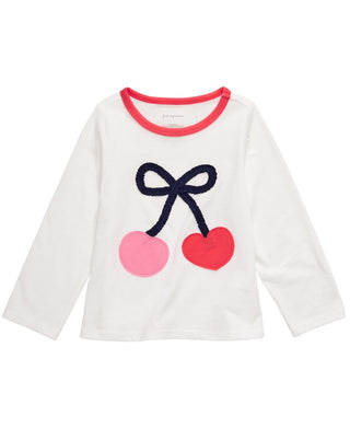Camiseta infantil de algodão com estampa de cerejas First Impressions para bebês meninas, tamanho 24
