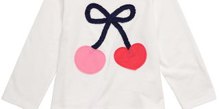 Camiseta infantil de algodão com estampa de cerejas First Impressions para bebês meninas, tamanho 24