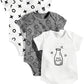 Body infantil First Impressions, pacote com 3 peças, Xo Milk Cotton, para meninos e meninas, branco, tamanho 6-9
