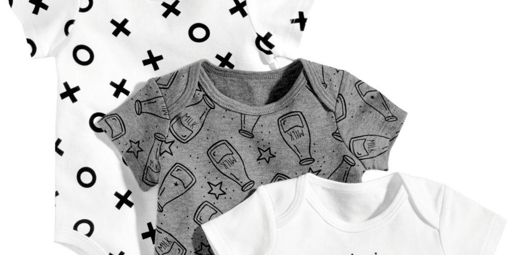 Body infantil First Impressions, pacote com 3 peças, Xo Milk Cotton, para meninos e meninas, branco, tamanho 6-9
