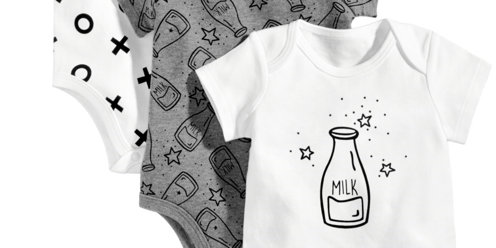 Body infantil First Impressions, pacote com 3 peças, Xo Milk Cotton, para meninos e meninas, branco, tamanho 6-9