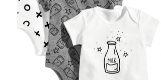 Body infantil First Impressions, pacote com 3 peças, Xo Milk Cotton, para meninos e meninas, branco, tamanho 6-9