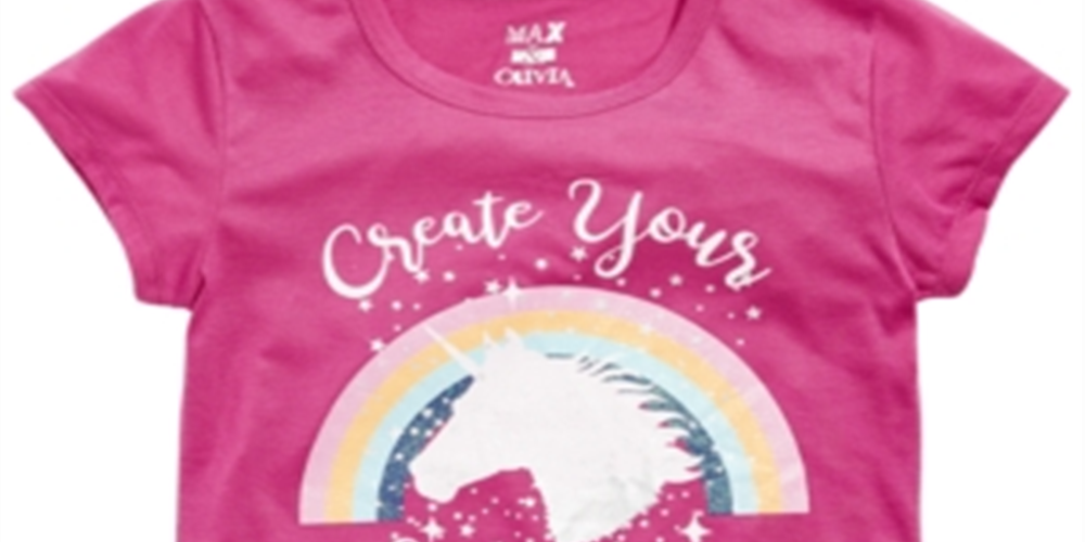Pijama estampado mágico para meninas Max &amp; Olivia Little &amp; Big, roxo, tamanho GG 14/16