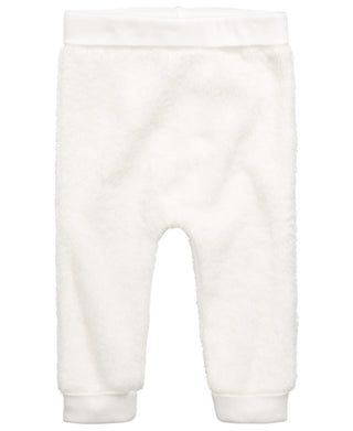 Calça jogger infantil First Impressions para meninos e meninas, em lã sintética, tamanho branco, para recém-nascidos