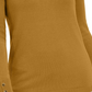 Suéter feminino JM Collection com punho de botão e gola redonda, amarelo, tamanho extragrande
