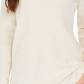Suéter feminino Charter Club Lurex com decote em V, branco, tamanho grande