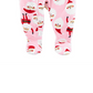 Carter's Girl's Print Santa Fleece Footie Rosa Tamanho 5T