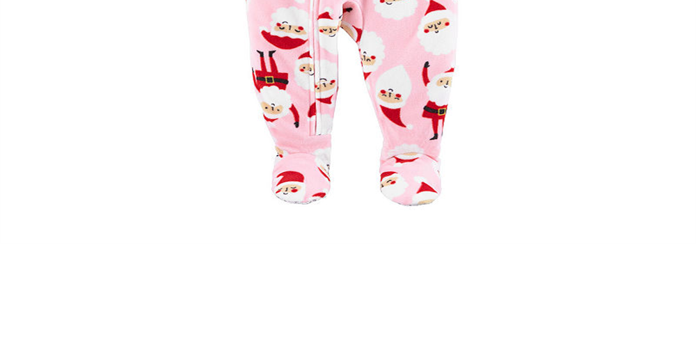 Carter's Girl's Print Santa Fleece Footie Rosa Tamanho 5T