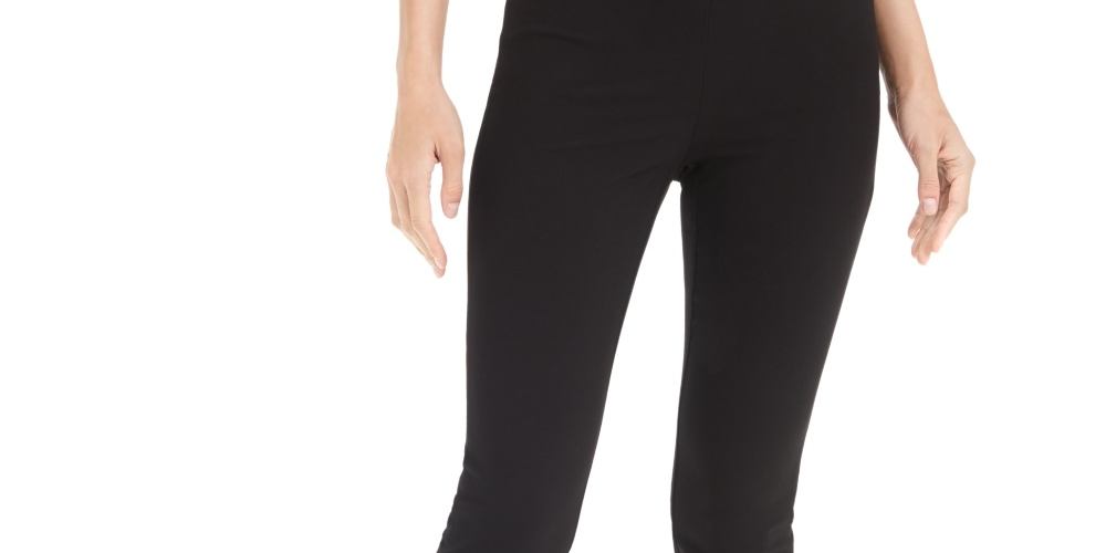 Calça Alfani Feminina com Acabamento em Botões Preta Tamanho 6 Petite