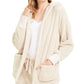 Cardigan aconchegante Hippie Rose Junior's Bege tamanho médio