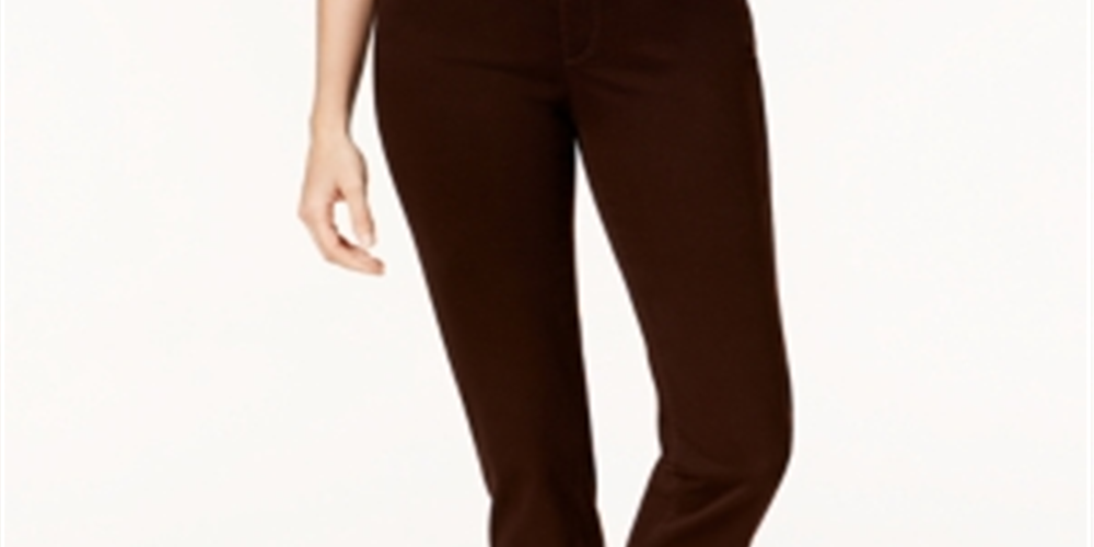 Calça curta feminina Charter Club Lexington reta marrom tamanho 12x28