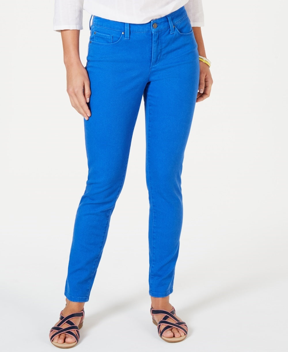 Calça jeans skinny feminina Charter Club Tummy Control, azul, tamanho 4