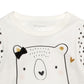 Camiseta infantil First Impressions Cotton Bears, tamanho 6, branca