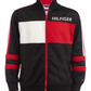 Jaqueta esportiva Tommy Hilfiger Manuel Pieced Colorblocked Logo para meninos, preta, tamanho 2T