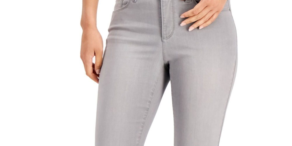Calça jeans skinny feminina Charter Club Bristol Tummy Control, cinza, tamanho 14