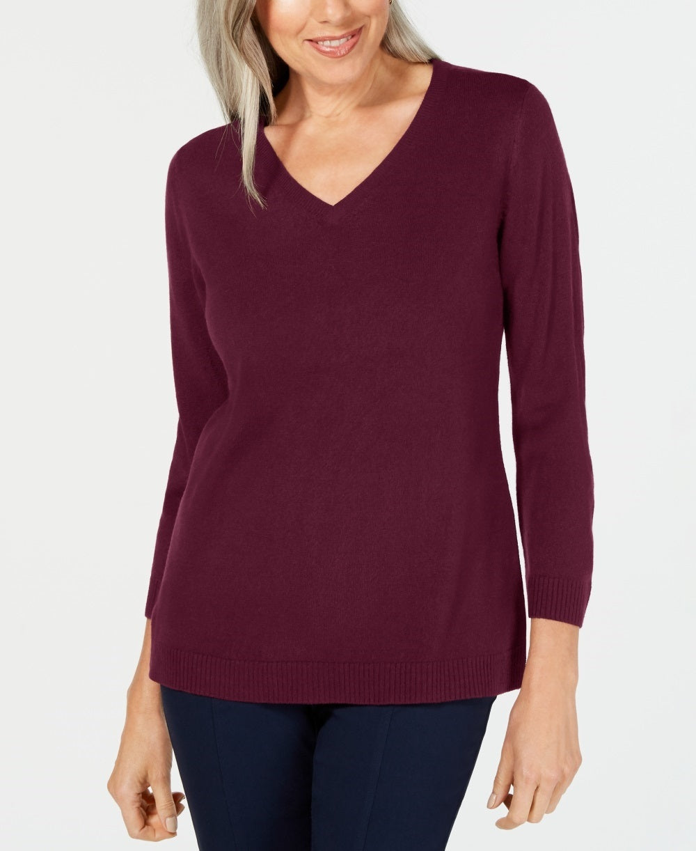 Karen Scott Suéter Feminino Gola V Vermelho Tamanho PM