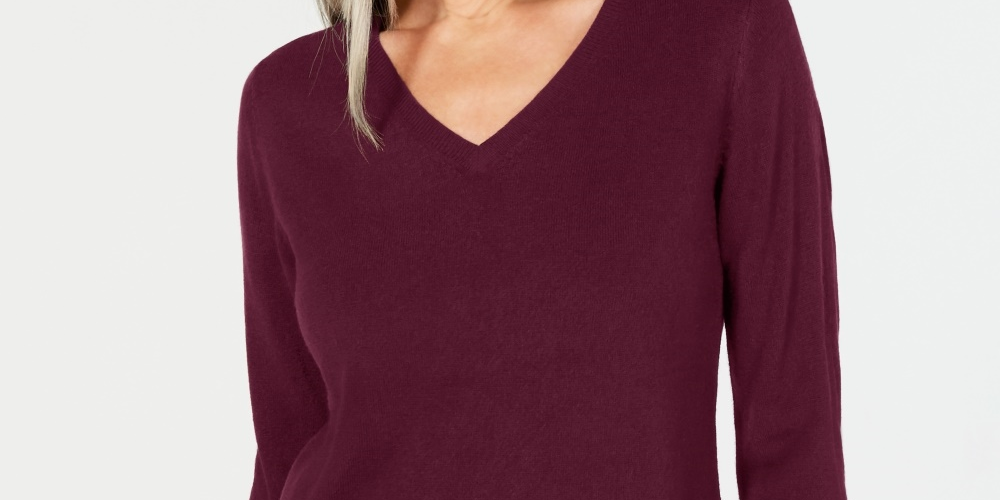 Karen Scott Suéter Feminino Gola V Vermelho Tamanho PM