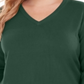 Karen Scott Suéter Feminino Plus com Gola V Verde Tamanho GG