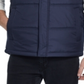 Colete masculino vintage à prova de intempéries com capuz, azul, tamanho XXXL