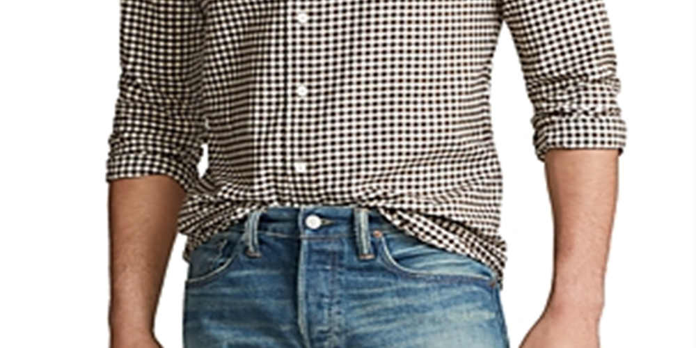 Camisa xadrez Ralph Lauren Classic Fit Mne's marrom tamanho XX-G