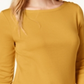 Charter Club Blusa feminina de algodão Pima com botões e ombros de fora Honey Glaze, tamanho pequeno P