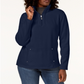 Karen Scott Blusa Feminina Gola Alta Azul Tamanho Pequeno XL
